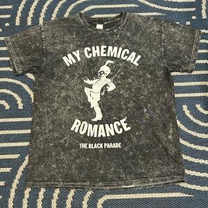 My Chemical Romance The Black Parade Stone Wash Band Shirt Size Small